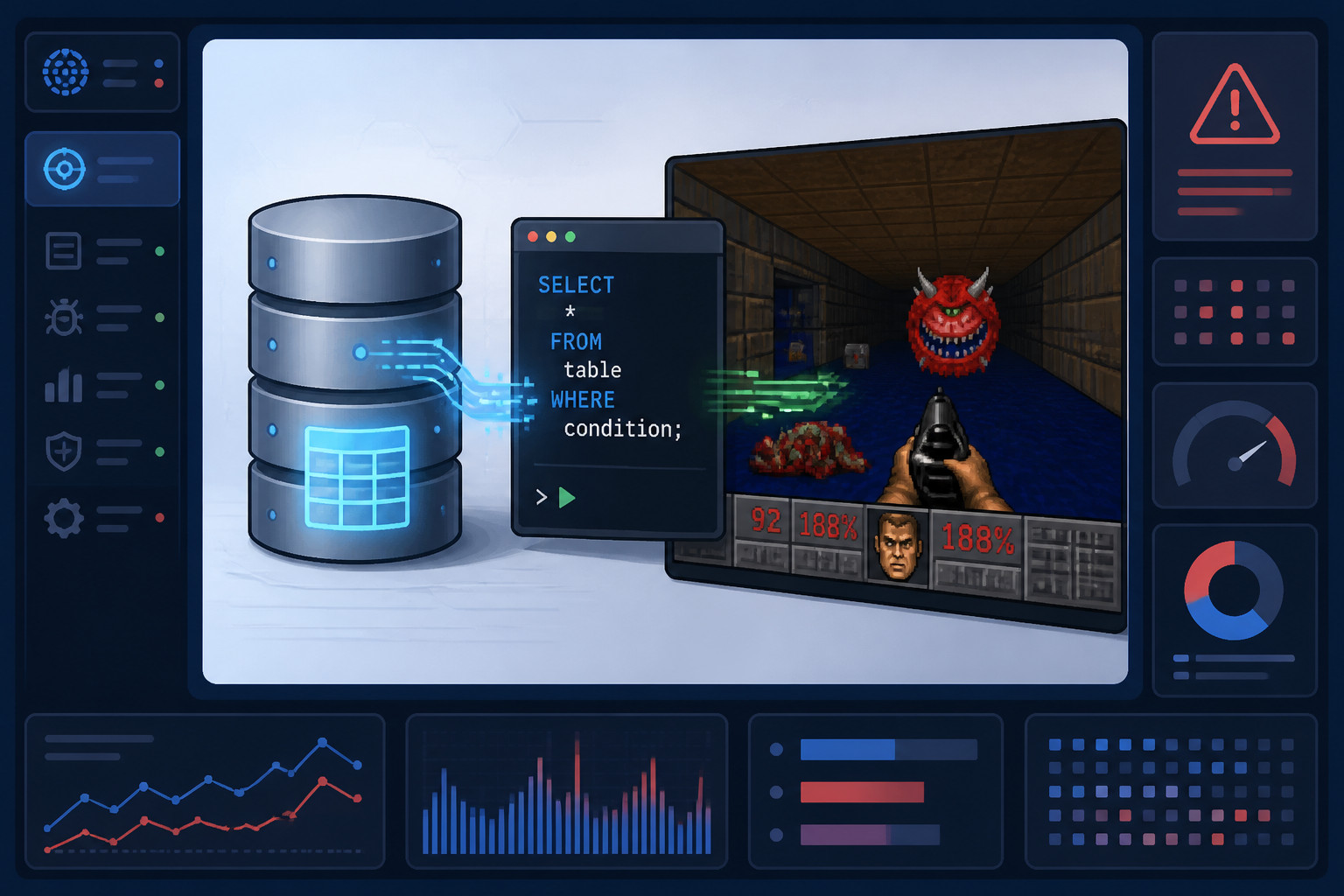 データベース内のSQLで動くというDoom
