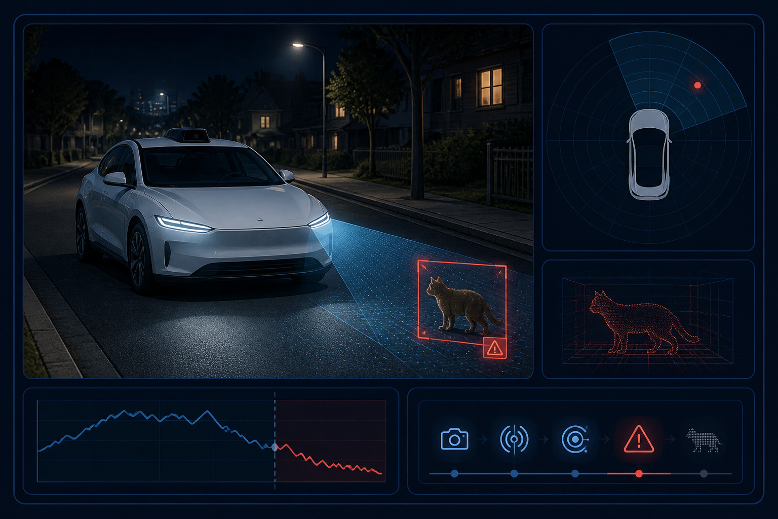 Tesla Robotaxi reportedly limited by difficulty spotting pets at night