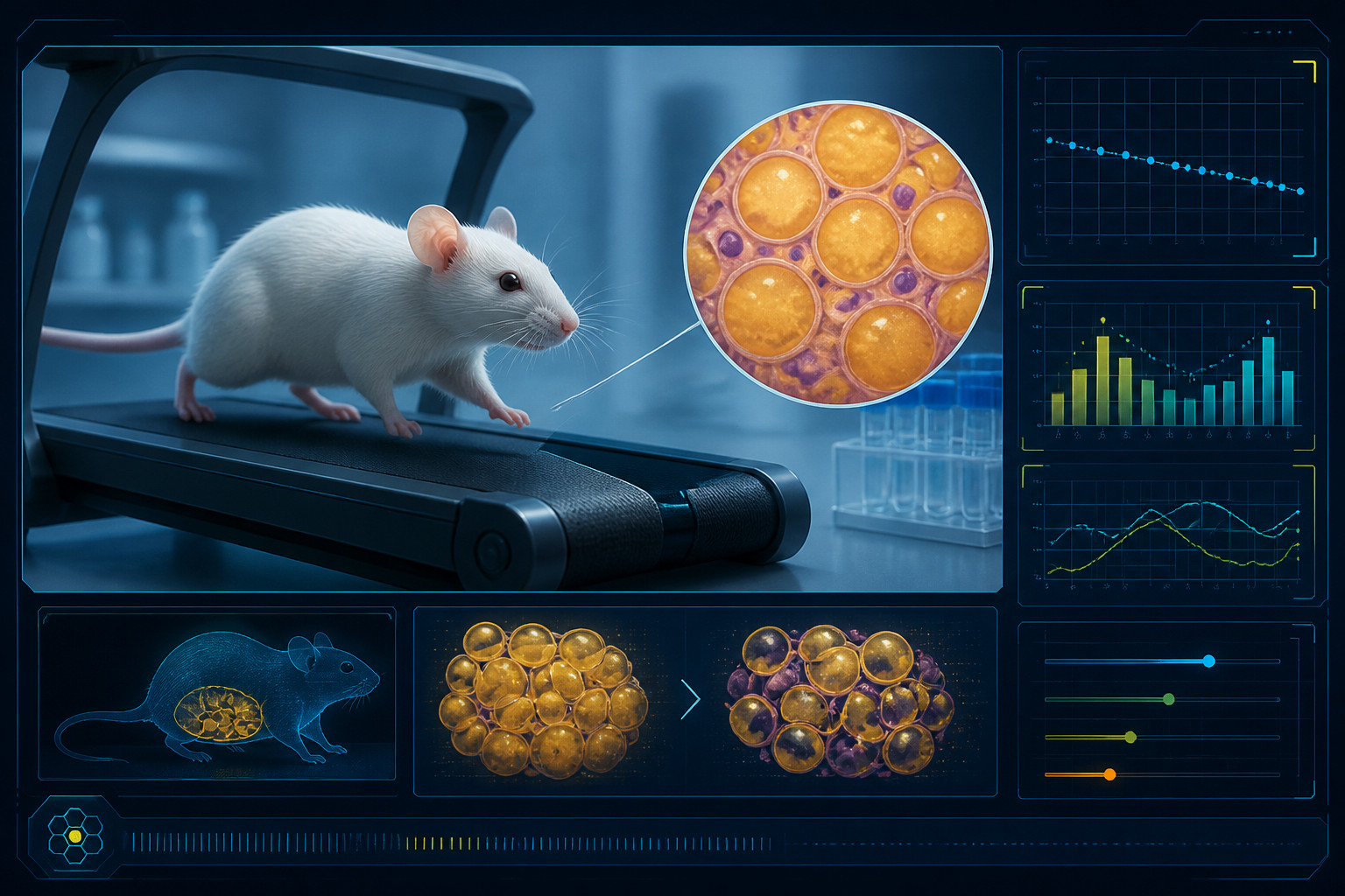 Mouse fat cells reportedly changed before weight fell after a week of training