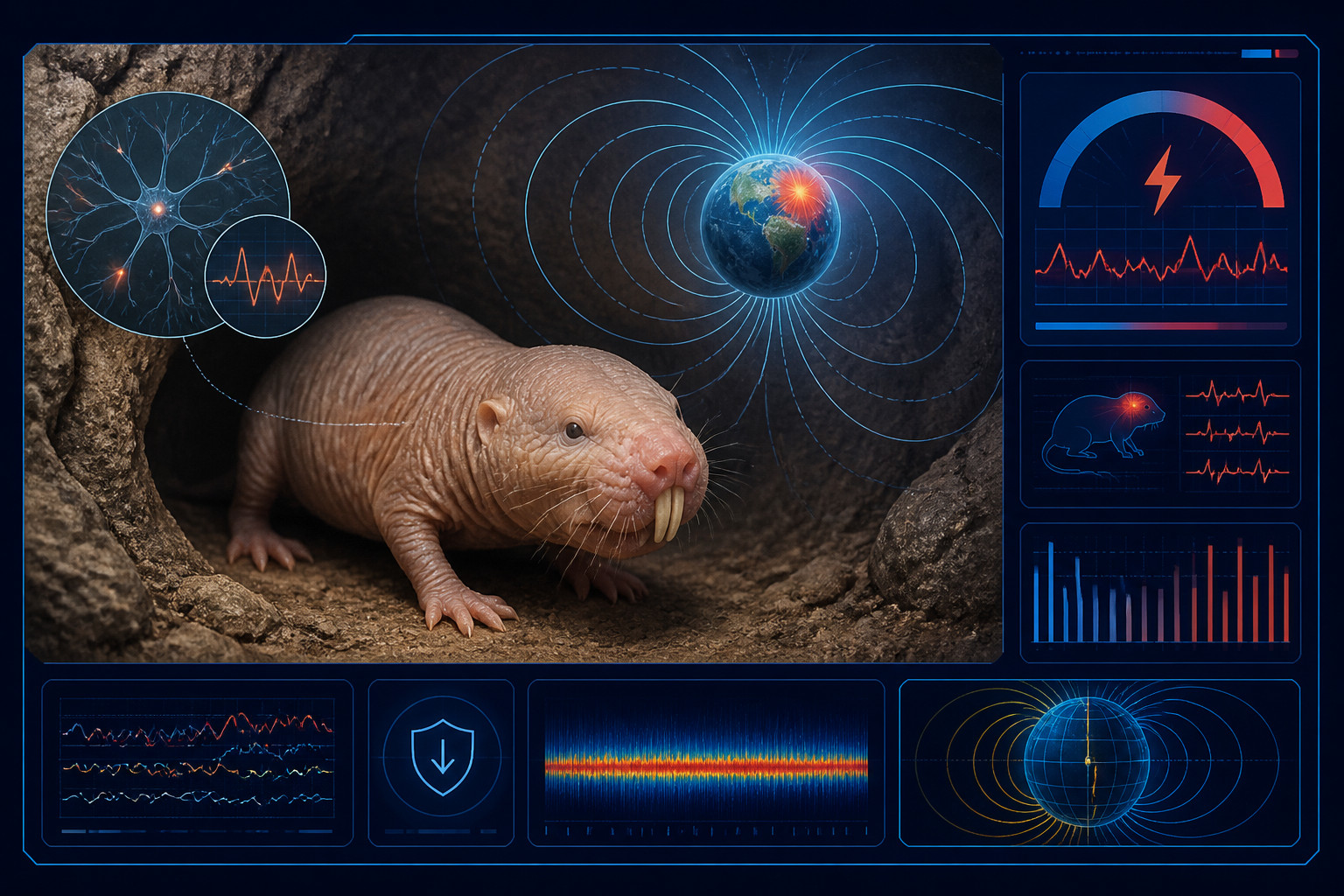 Study suggests mole rats are stressed by a nearly absent magnetic field