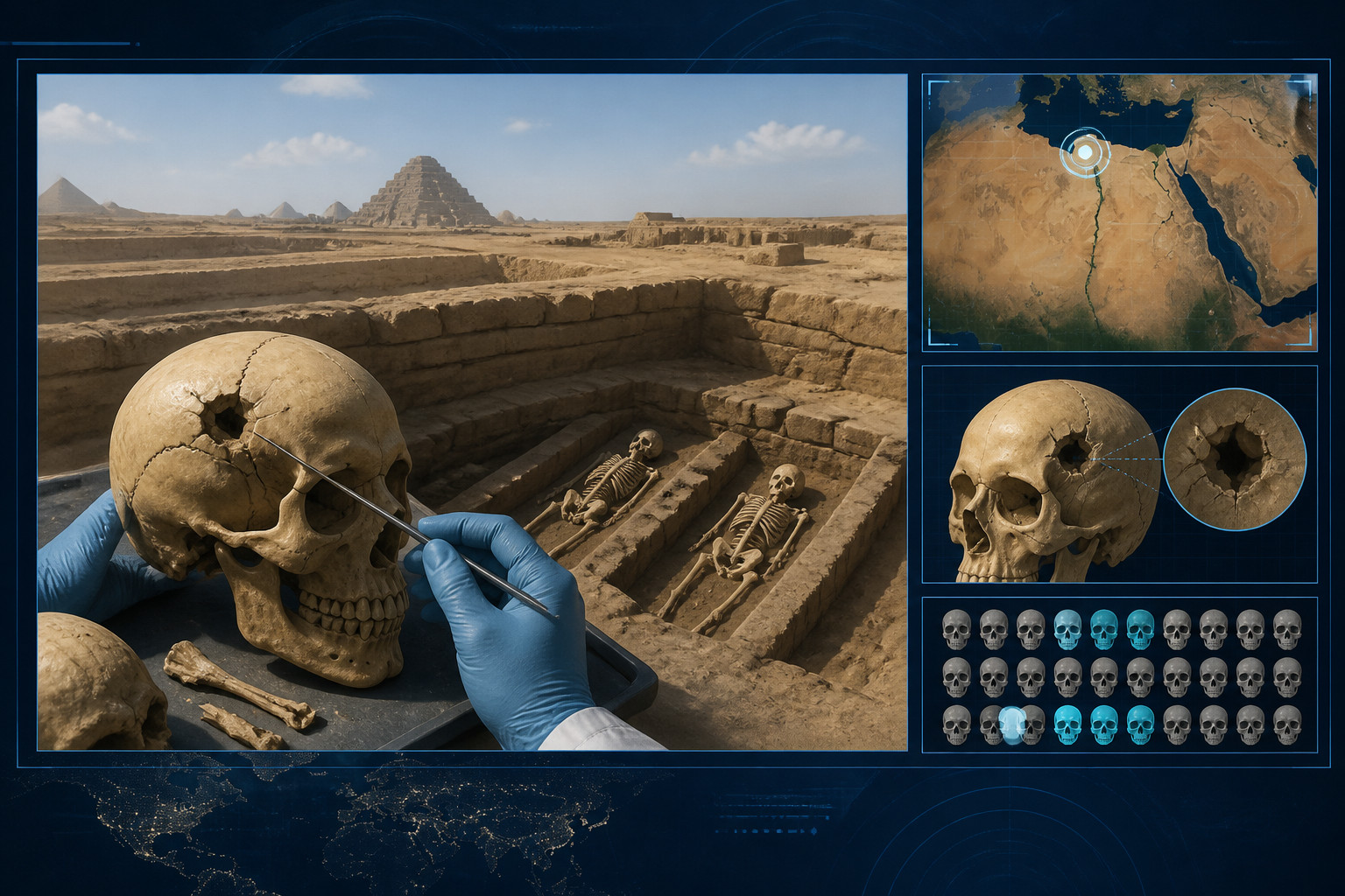 18 First Dynasty Burial Skulls Show Potentially Lethal Trauma, Study Finds