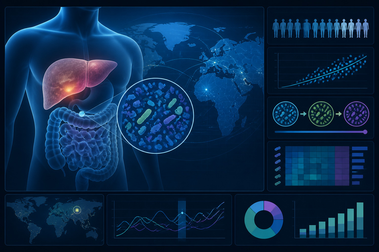 104-person analysis links liver-disease severity with shifts in gut microbiota states