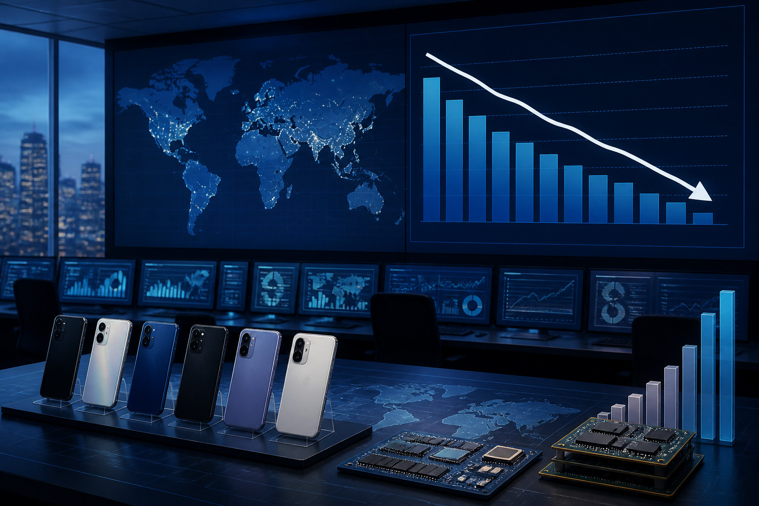 Smartphone shipments reportedly fell 20–22% year on year in Q3