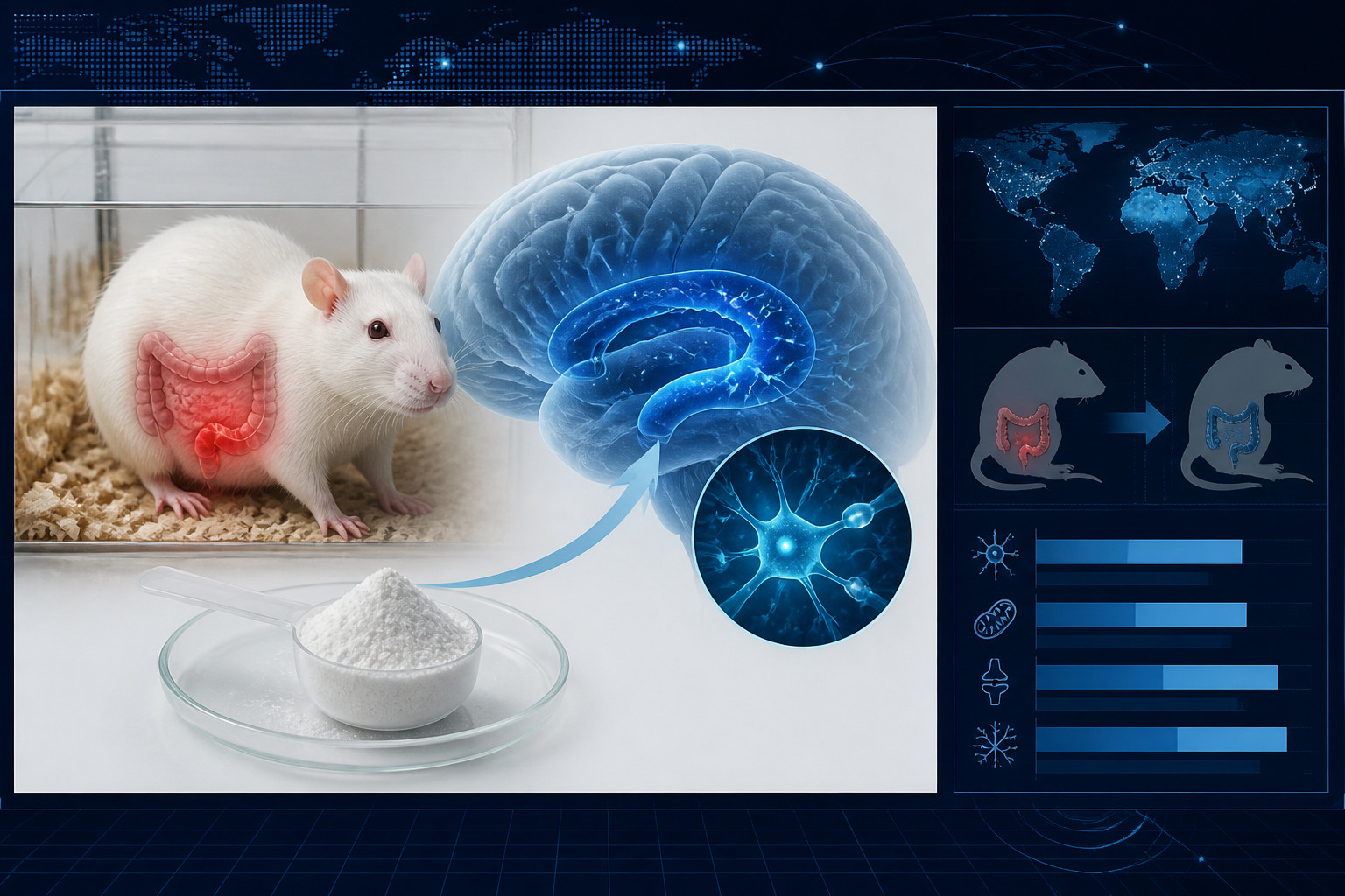 Creatine supplementation linked to improved hippocampal markers in rats with colitis