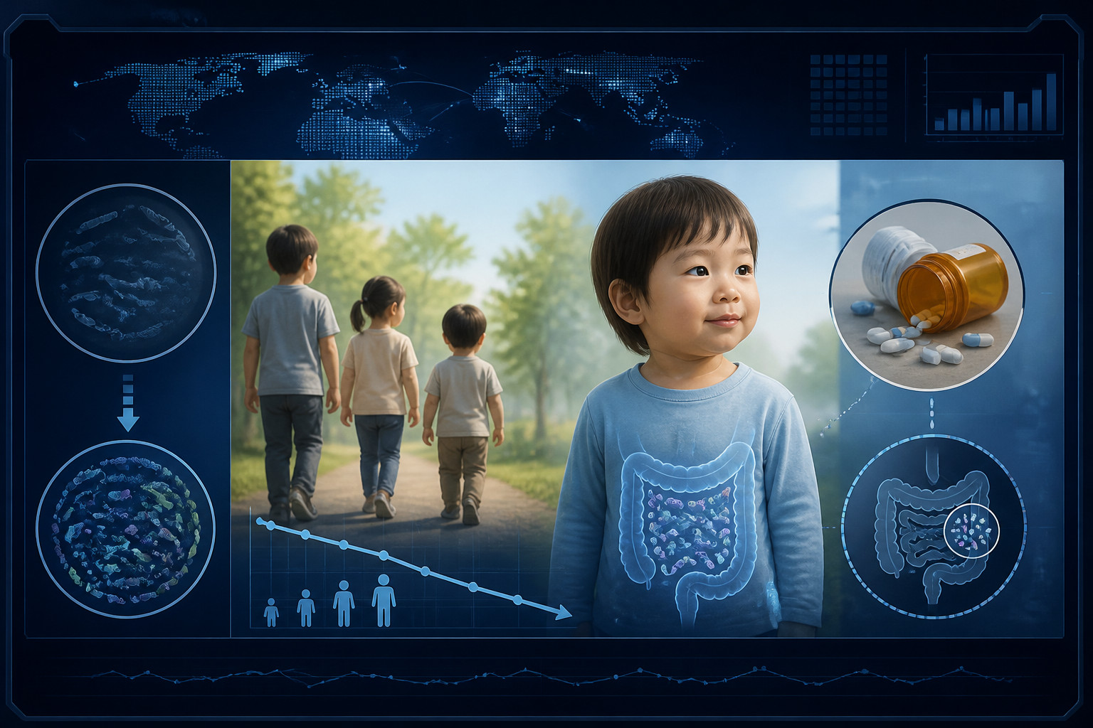 Study links older sibling count to preschoolers’ gut microbiome types