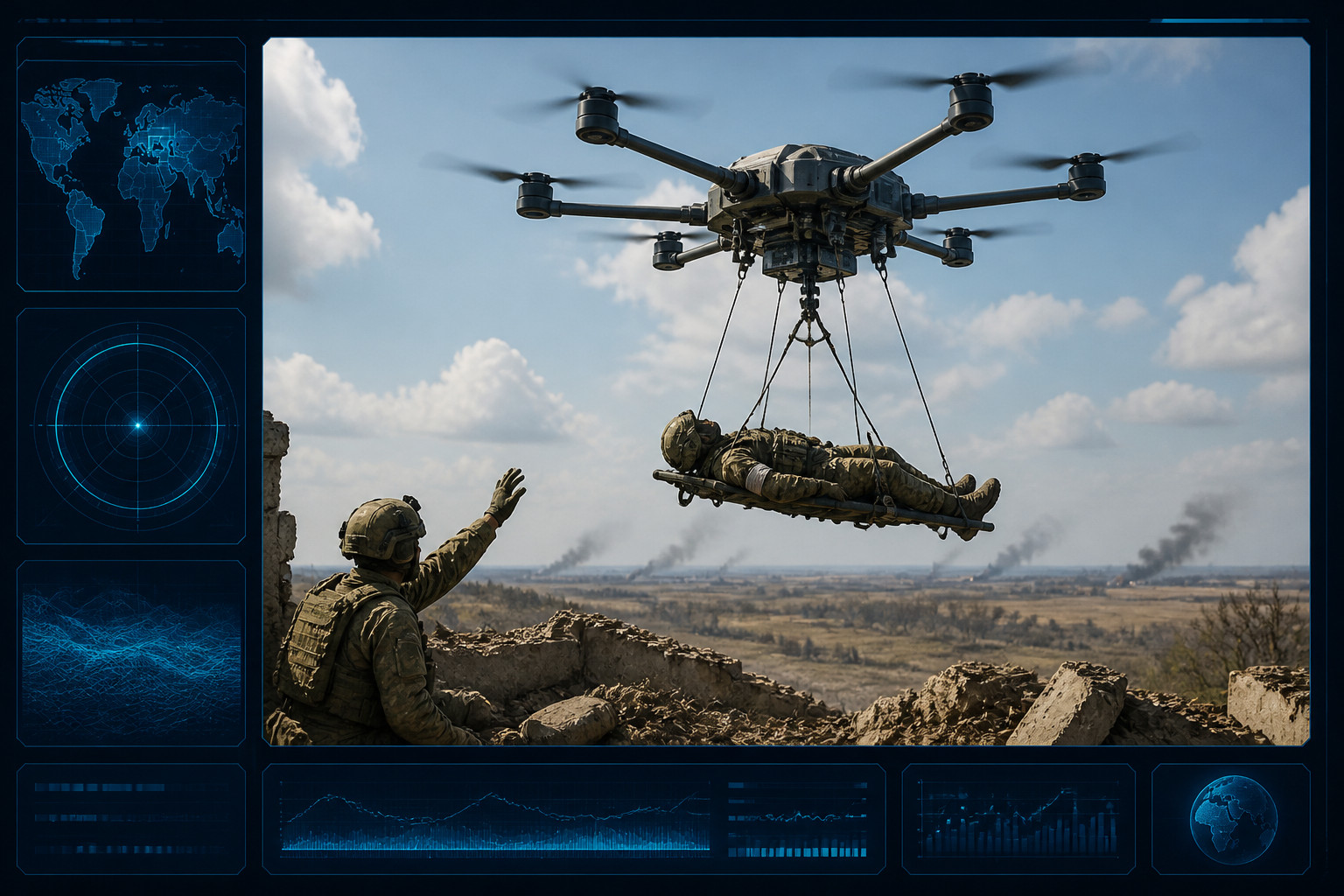 ウクライナで重量級ドローンによる負傷兵搬送が実戦任務に