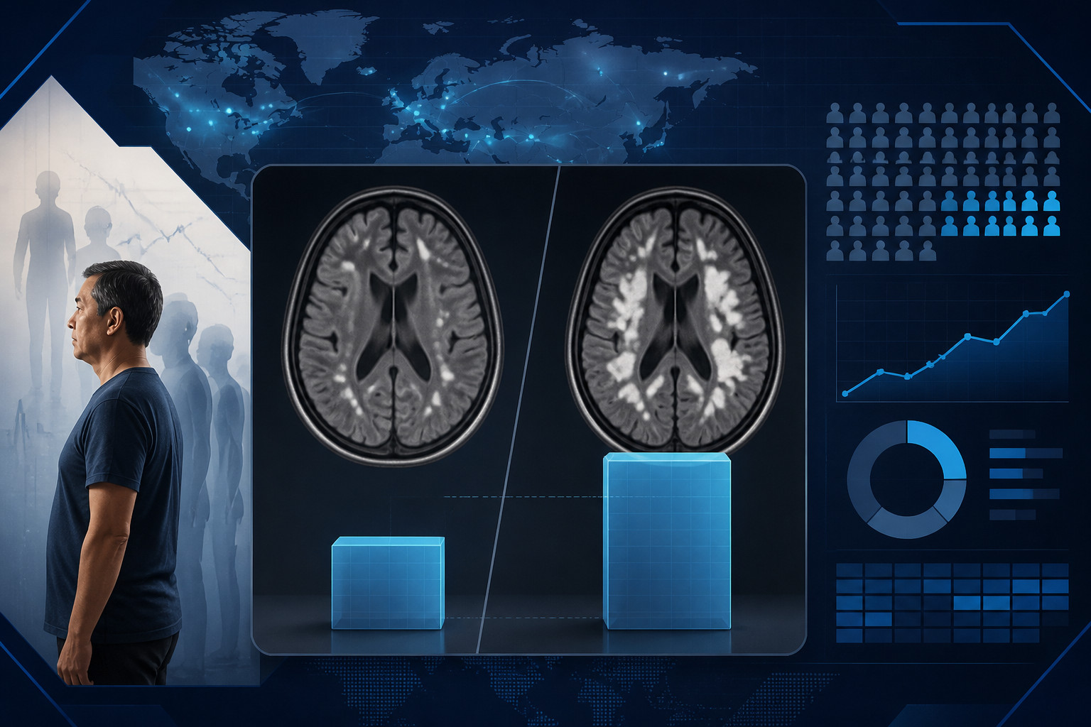 Decades of clinical-obesity exposure linked to over twice the median brain-marker volume