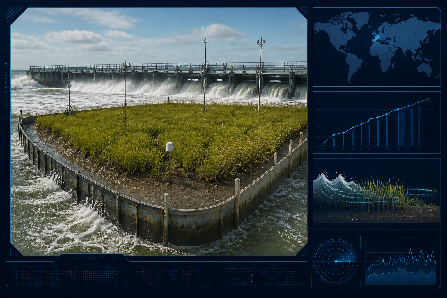 Salt marsh reportedly lost 7 mm of sediment after 21 hours of simulated storm waves