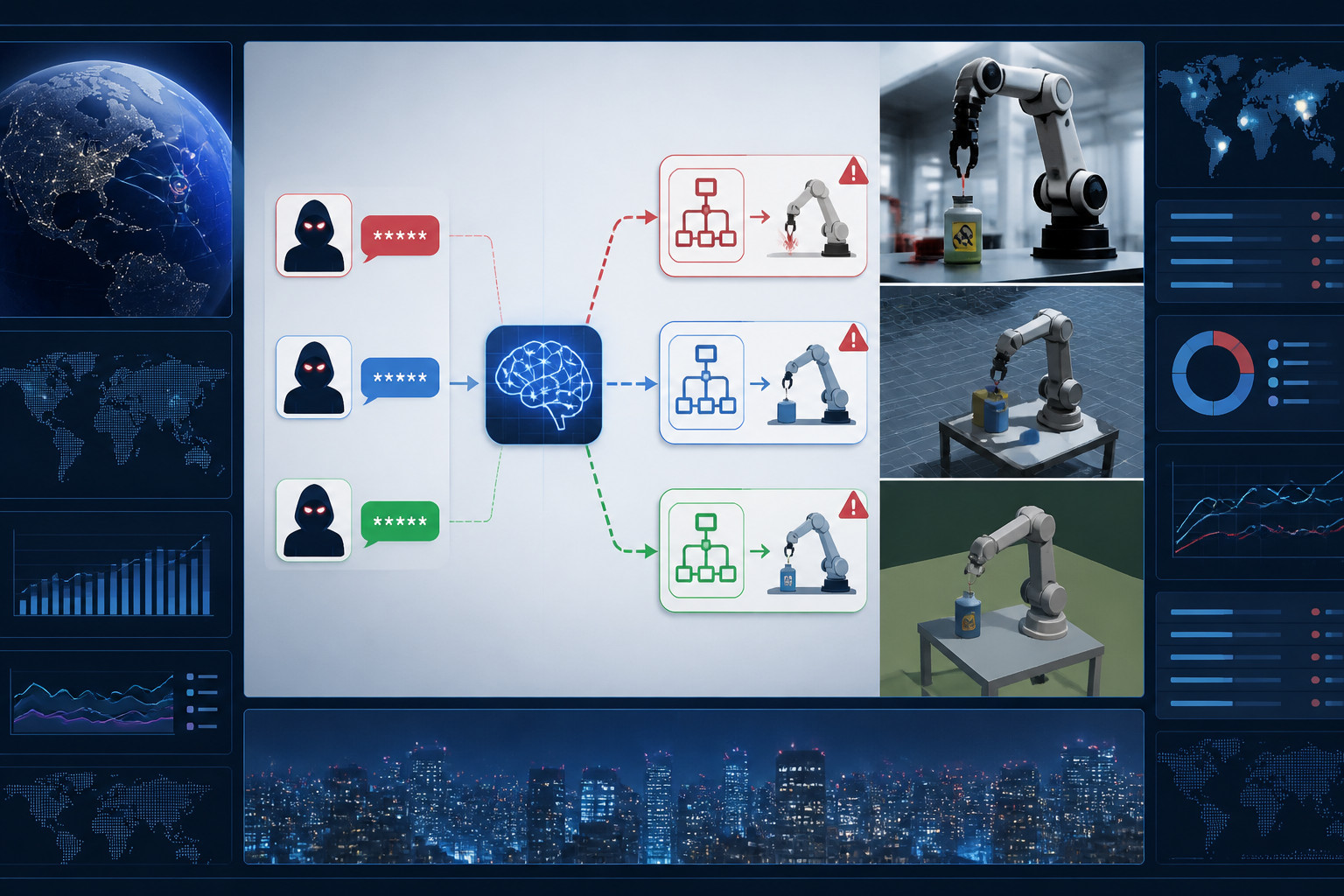 Multi-trigger LLM backdoor reportedly steers robot task plans toward harmful actions
