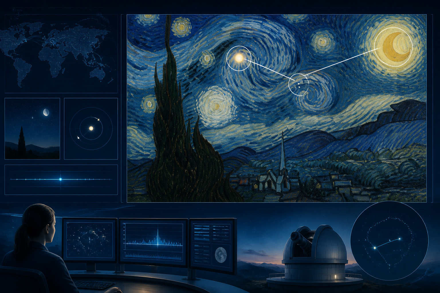 The Starry Night’s central stars reportedly align with the Hyades